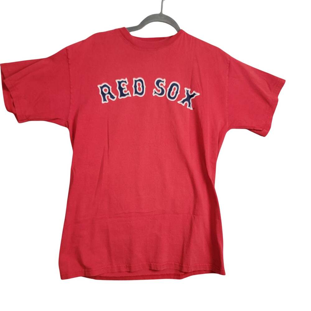 Majestic Boston Red Sox Papelbon #58 MLB Tee Mens Large Red Short Sleeve